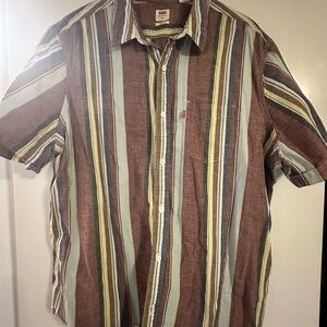 Levi's Men's Multicolor Striped Button Down Shirt